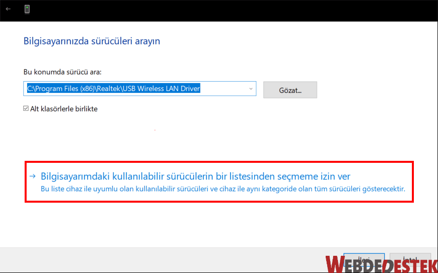 Yüklenmekte olan sürücü bu bilgisayar için doğrulanmamış