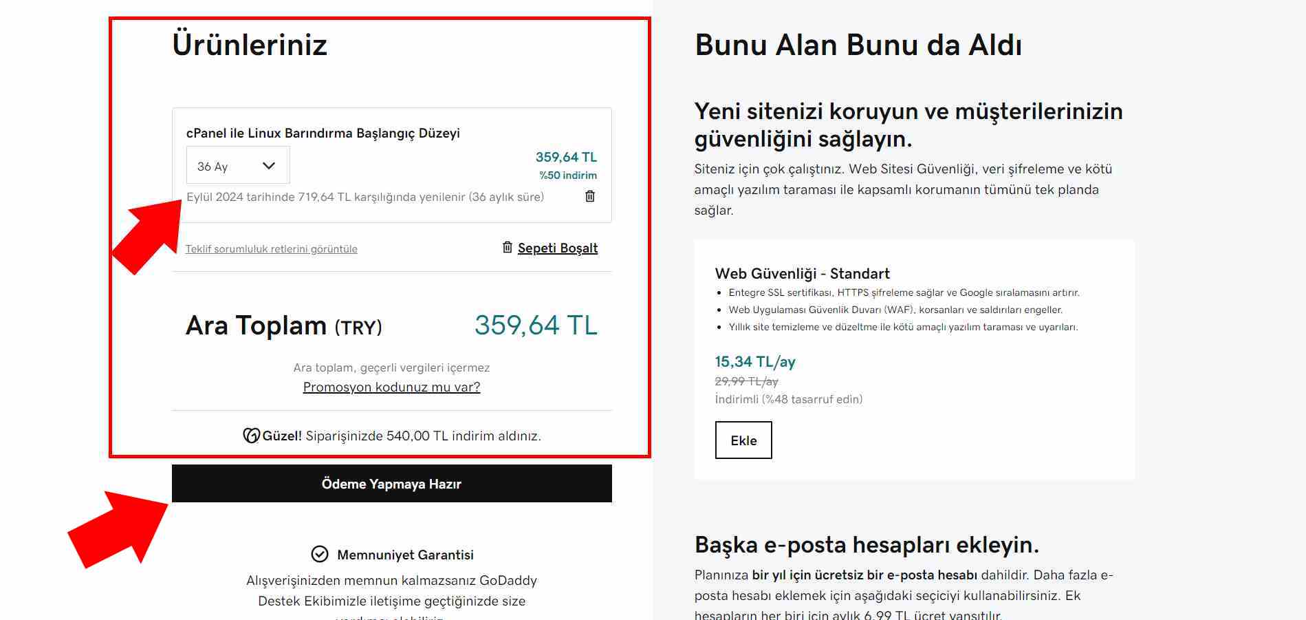Sunucu ve Alan Adı Satın Alma İşlemleri