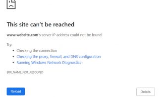 ERR_NAME_NOT_RESOLVED