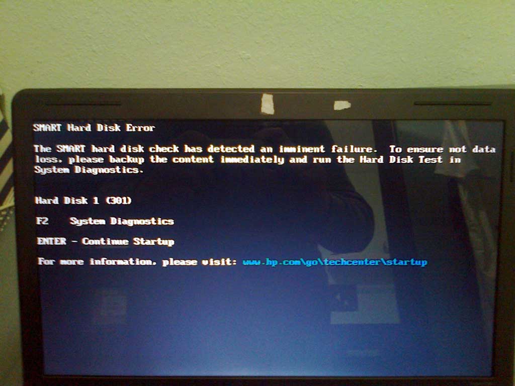 Smart Hard Disk Error 301 Hatası